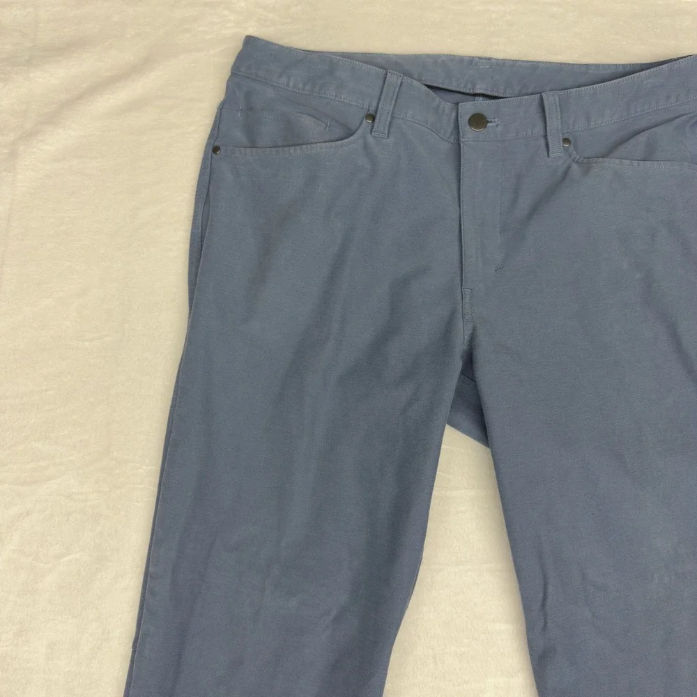 Lululemon Pants Mens 34x31 Slate Blue ABC Slim Fit Utilitech 5 Pocket Canvas